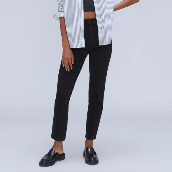EVERLANE The Cheeky black Jean in coal 31” - Picture 6 of 15